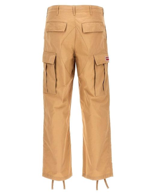 KENZO Natural Cargo Trousers for men