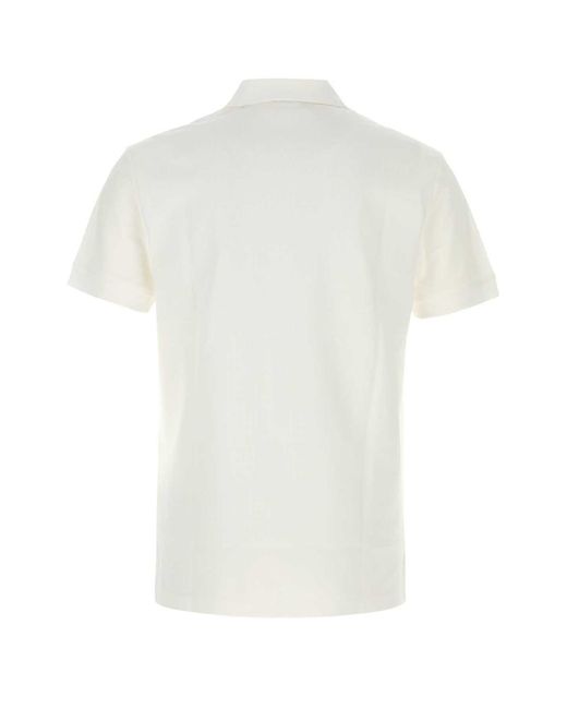 Burberry White Piquet Polo Shirt for men