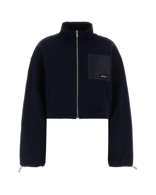 Miu Miu Blue Midnight Cotton Sweatshirt