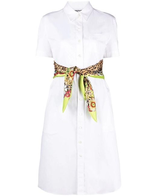 Moschino White Midi Shirt Dress