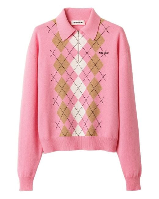 Miu Miu Pink Polo Clothing