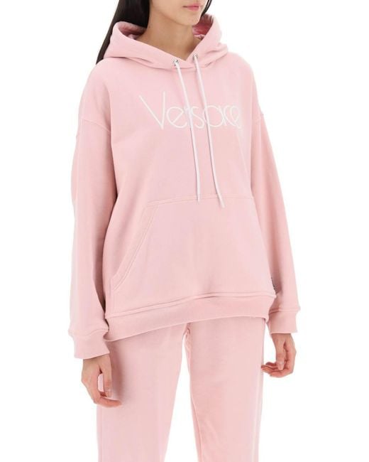 Versace Pink Hoodie With 1978 Re Edition Logo