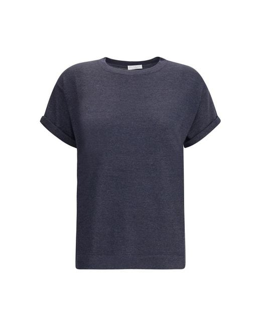 Brunello Cucinelli Blue T-Shirts
