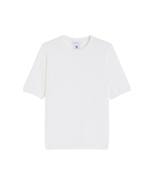 Max Mara White Basic Wool Sweater