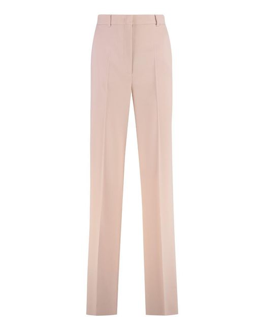 Max Mara Pink Quasar Virgin Wool Trousers