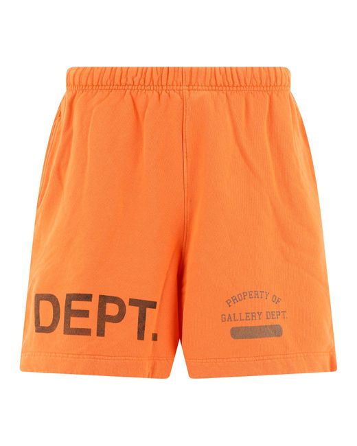 GALLERY DEPT. Orange "property Of" Shorts for men