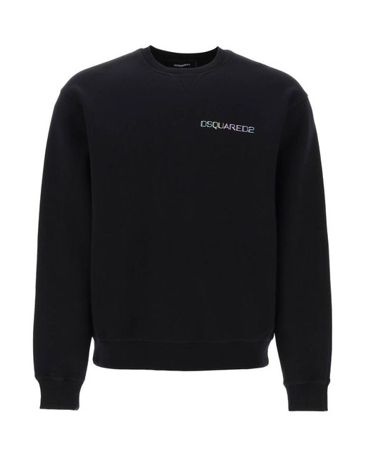 DSquared² Black Cool Fit Printed Sweatshirt for men