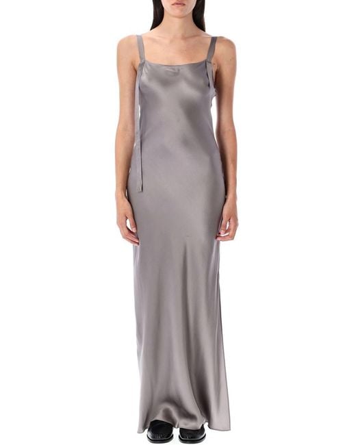 THE GARMENT Gray Silk Satin Catania Dress