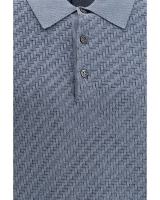 Brioni Blue Polo Shirts for men