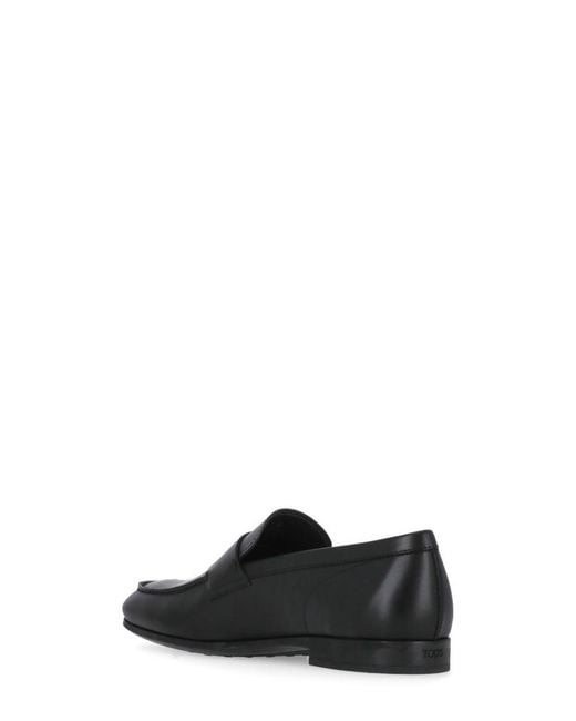 Tod's Black Flat Shoes for men