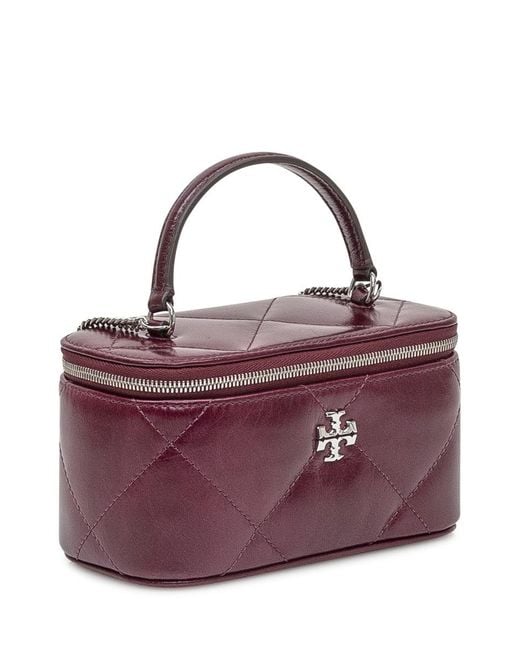 Tory Burch Purple Burgundy Vanity Bag