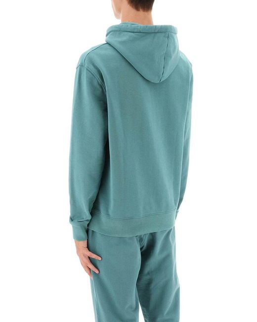 Maison Kitsuné Green Fox Head Hooded Sweatshirt for men