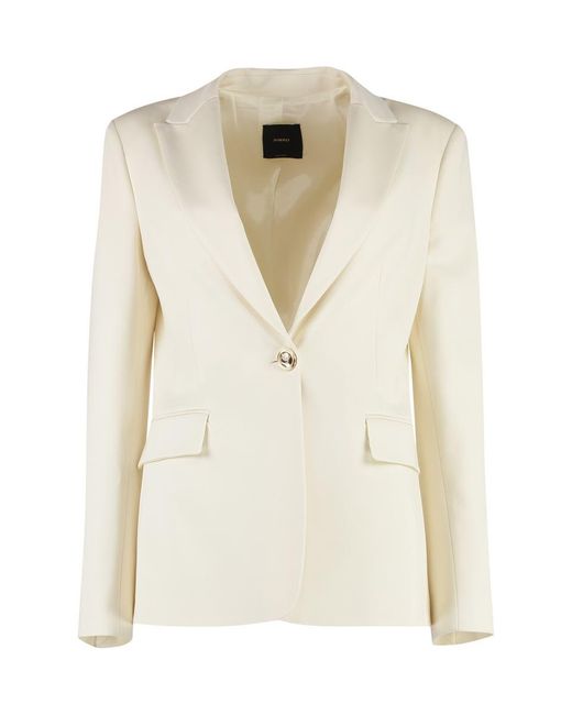Pinko Natural Single-breasted One Button Jacket