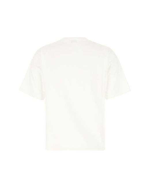 Saint Laurent White Boyfriend T-Shirt With Logo