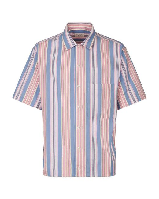 Tintoria Mattei 954 Multicolor Short Sleeve Striped Shirt Clothing for men
