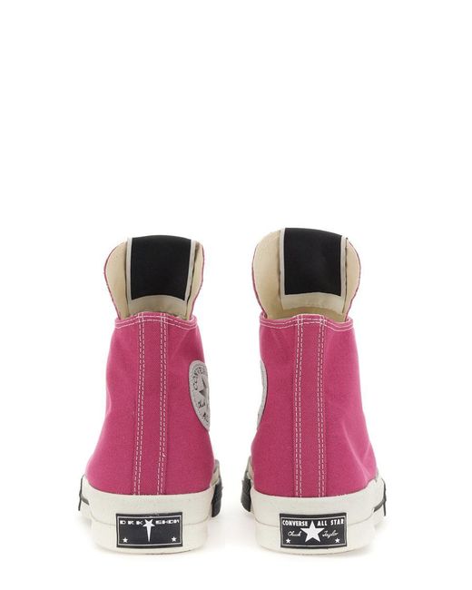 Rick Owens DRKSHDW x Converse Pink Turbodrk Laceless Sneaker for men