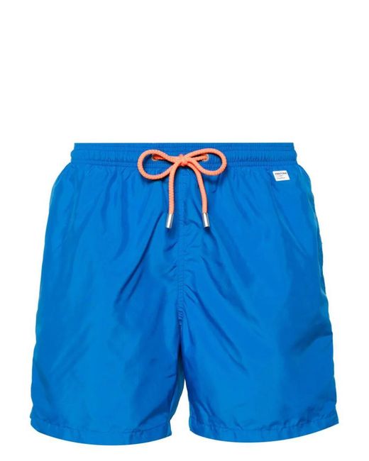 Mc2 Saint Barth Blue X Pantonetm Drawstring-waist Swim Shorts for men
