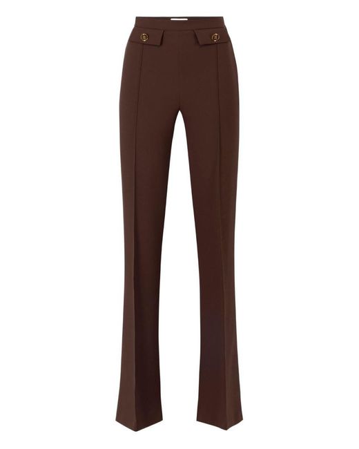 Elisabetta Franchi Brown Flared Trousers