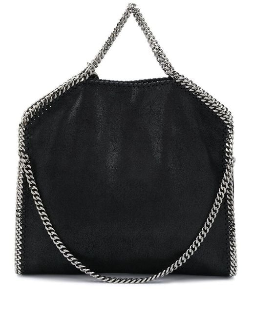 Stella McCartney Black Falabella Fold-Over Tote Bag
