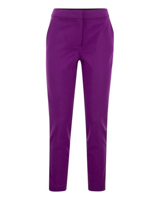 Max Mara Tanga - Jersey Tuxedo Trousers in Purple | Lyst