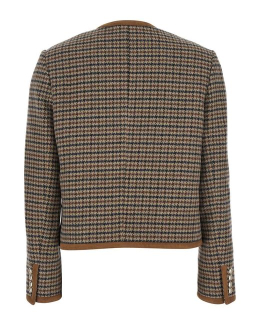 DUNST Natural Jacket With Button Closure And Front Pockets