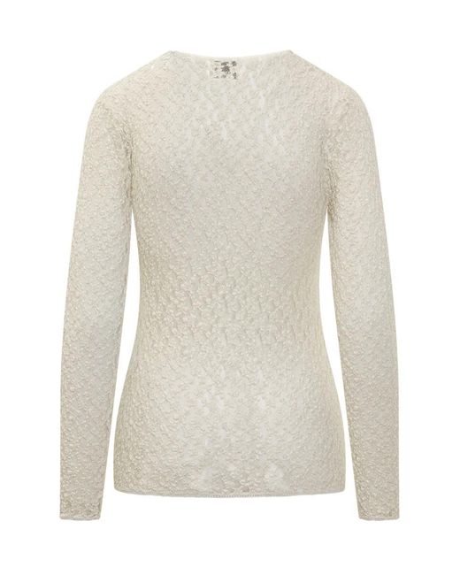 Isabel Marant White Ivory Stretch Lace Top