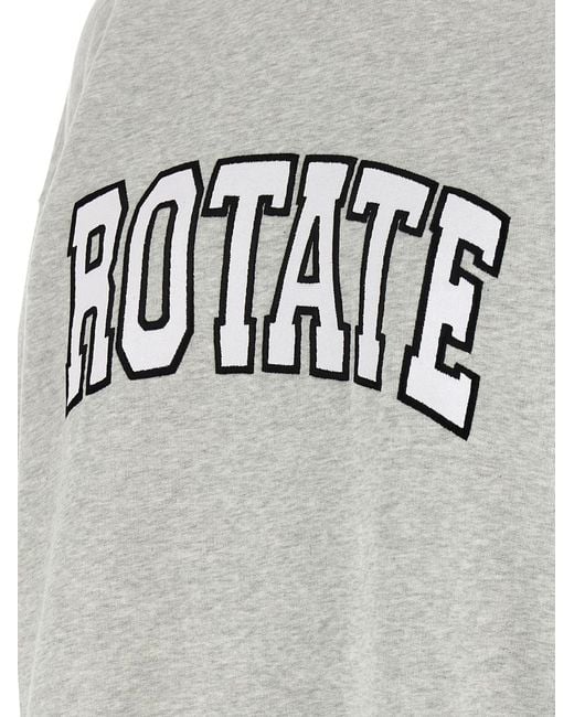 ROTATE BIRGER CHRISTENSEN Gray 'Heavy Sweat' Sweatshirt