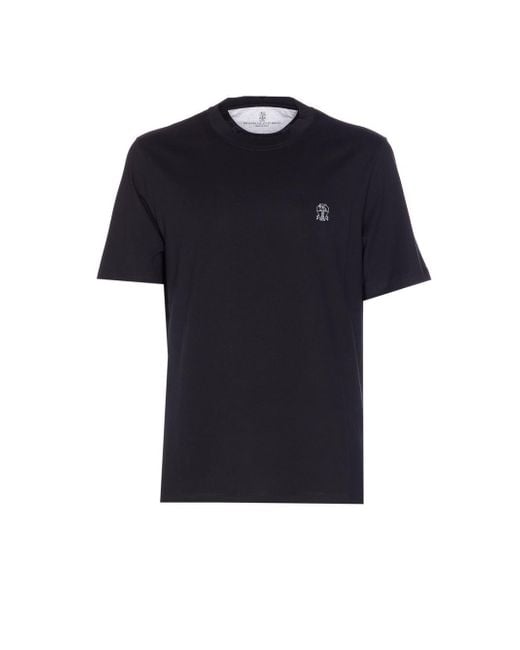 Brunello Cucinelli Blue T-Shirts And Polos for men