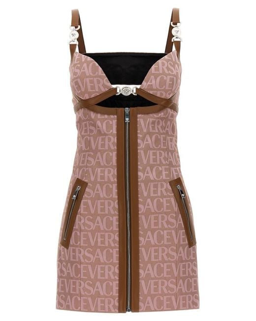 Versace Brown Allover Dresses