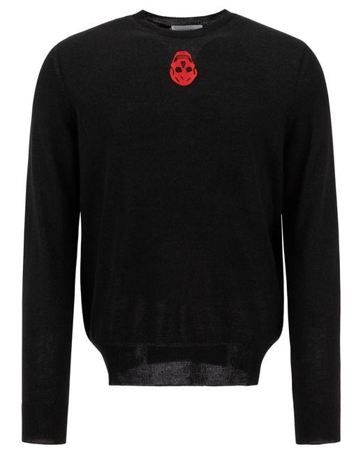 Alexander McQueen Black "Inverted Skull" Sweatshirt for men