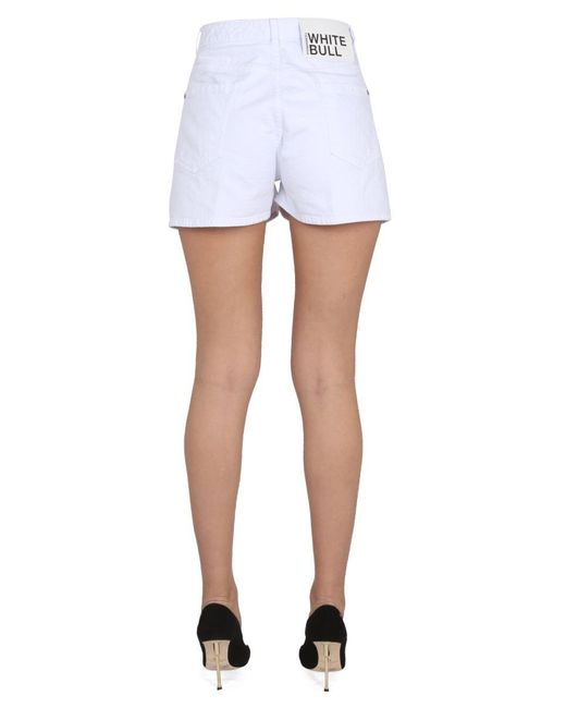 DSquared² White Shorts Baggy