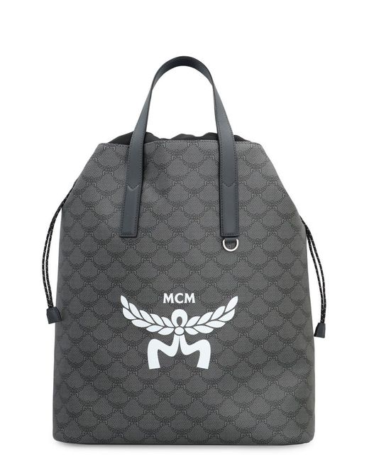 MCM Gray Himmel Faux Leather Backpack for men