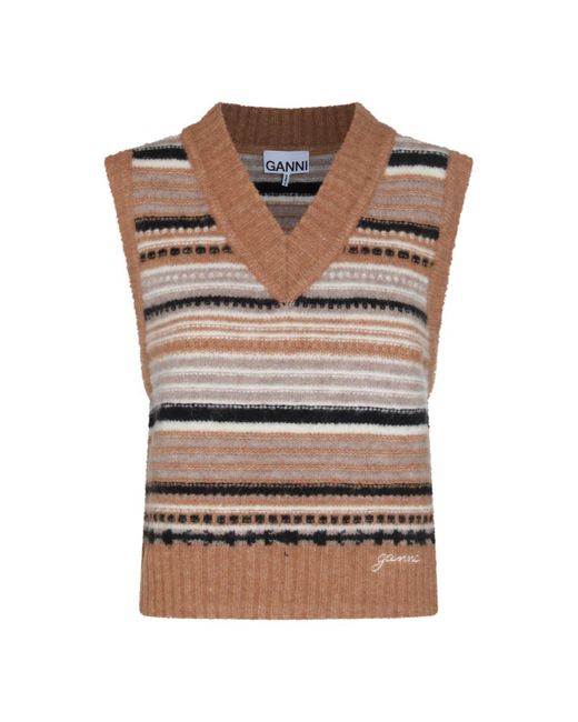 Ganni Brown Sweaters
