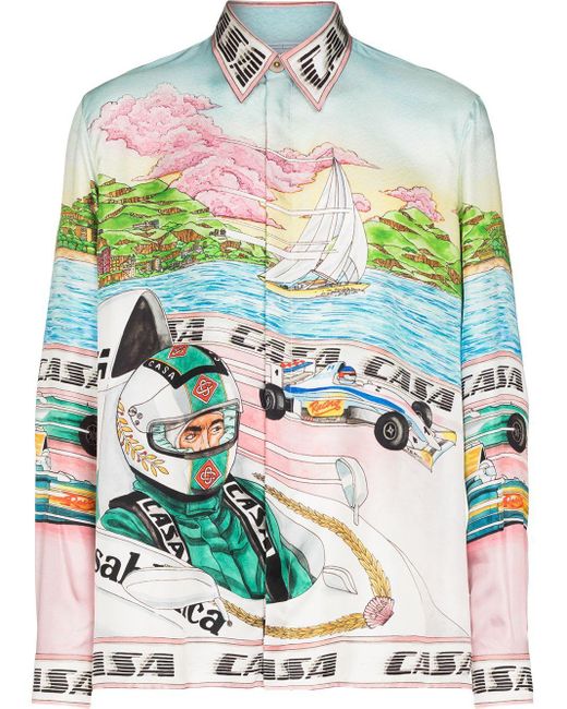 CASABLANCA Multicolor Art Of Racing Print Shirt for men