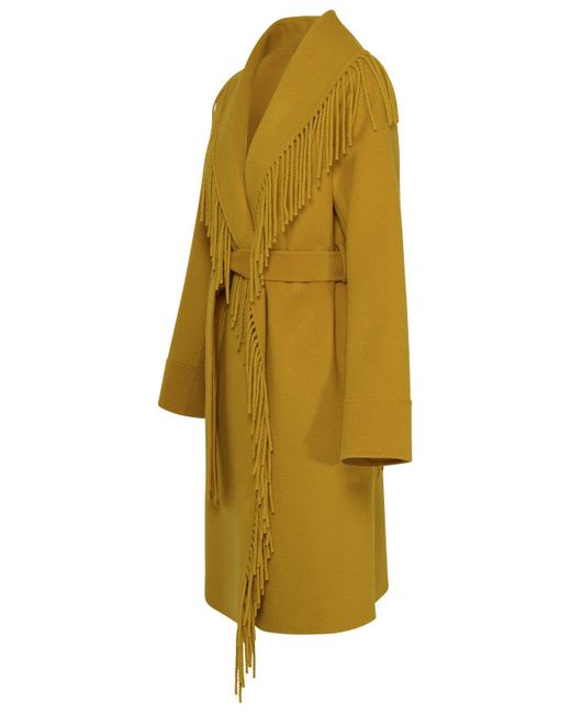 P.A.R.O.S.H. Wool Cardigan Leak In Lana in Yellow - Save 32% | Lyst