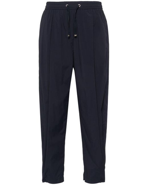 Herno Blue Stretchy Nylon-Blend Trousers