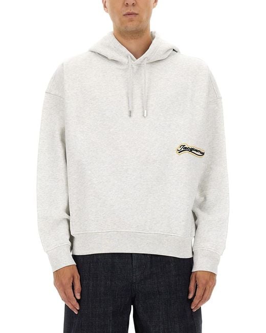 Jacquemus White The "Gio" Hoodie for men