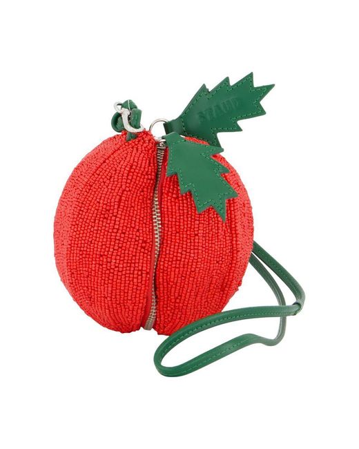 ハンドバッグ Campari Beaded Bag - Staud - Synthetic - Red STAUD Campari Beaded Bag in Red | Lyst