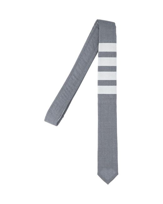 Thom Browne White Wool Tie for men
