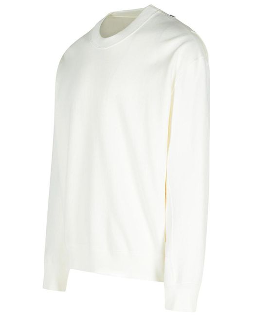 Jil Sander White Cotton Sweatshirt for men