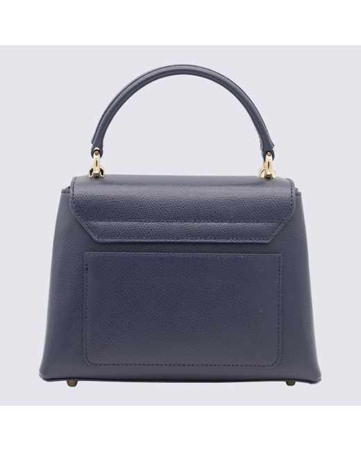 Furla Blue Leather 1927 Mini Shoulder Bag