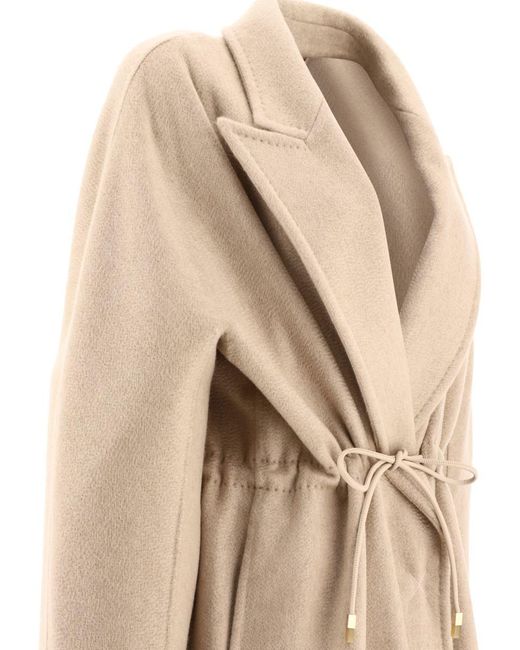 Max Mara Natural "bertone" Oversize Cashmere Coat