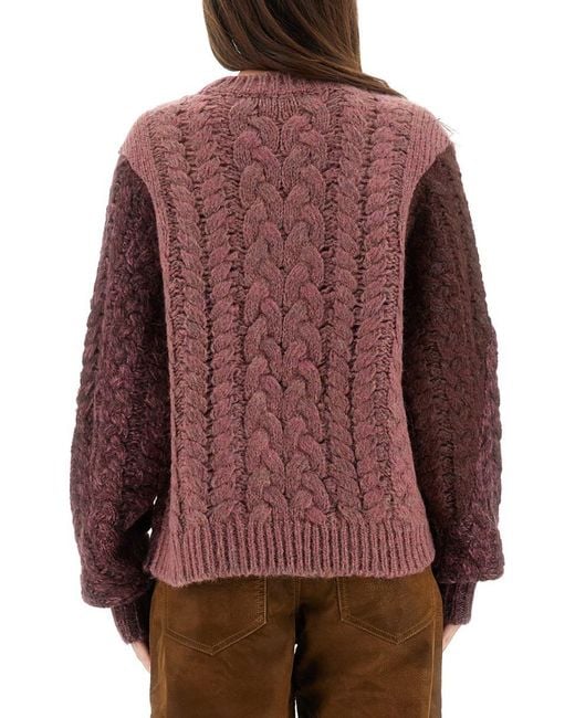Isabel Marant Red Patchwork "Daryl" Sweater