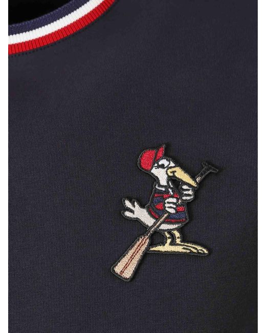 Moncler Black Round Neck T-Shirt for men