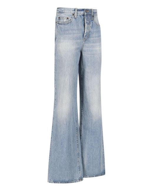 Saint Laurent Blue Wide Jeans