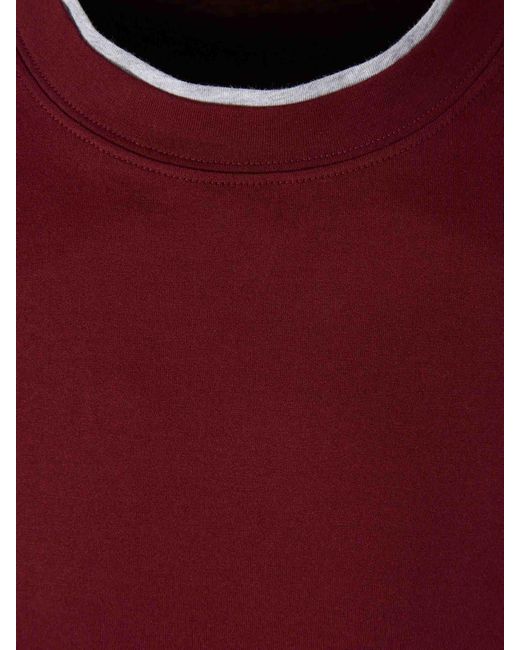 Brunello Cucinelli Red Luxury T-shirt for men