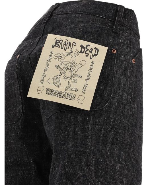Brain Dead Black "Type 00 13Oz" Jeans for men