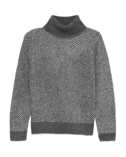 Yerse Gray Espigui Turtleneck Sweater