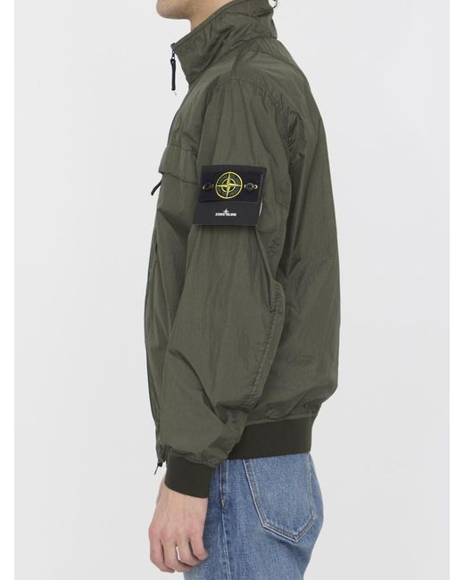 Stone Island Green Crinkle Reps R-ny Jacket for men