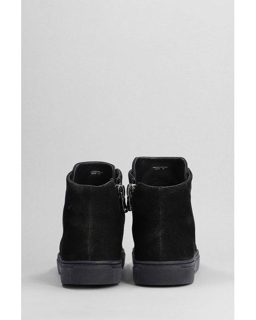 Crime London Black High Top Minimal Sneakers for men